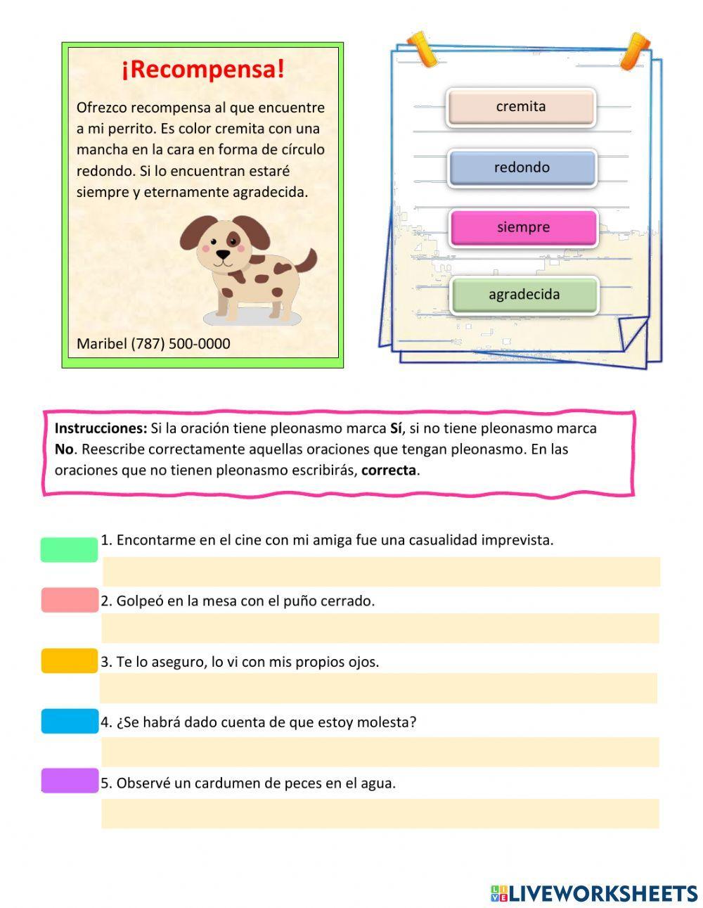 Pleonasmo-Metaplasmo-Complementos del verbo