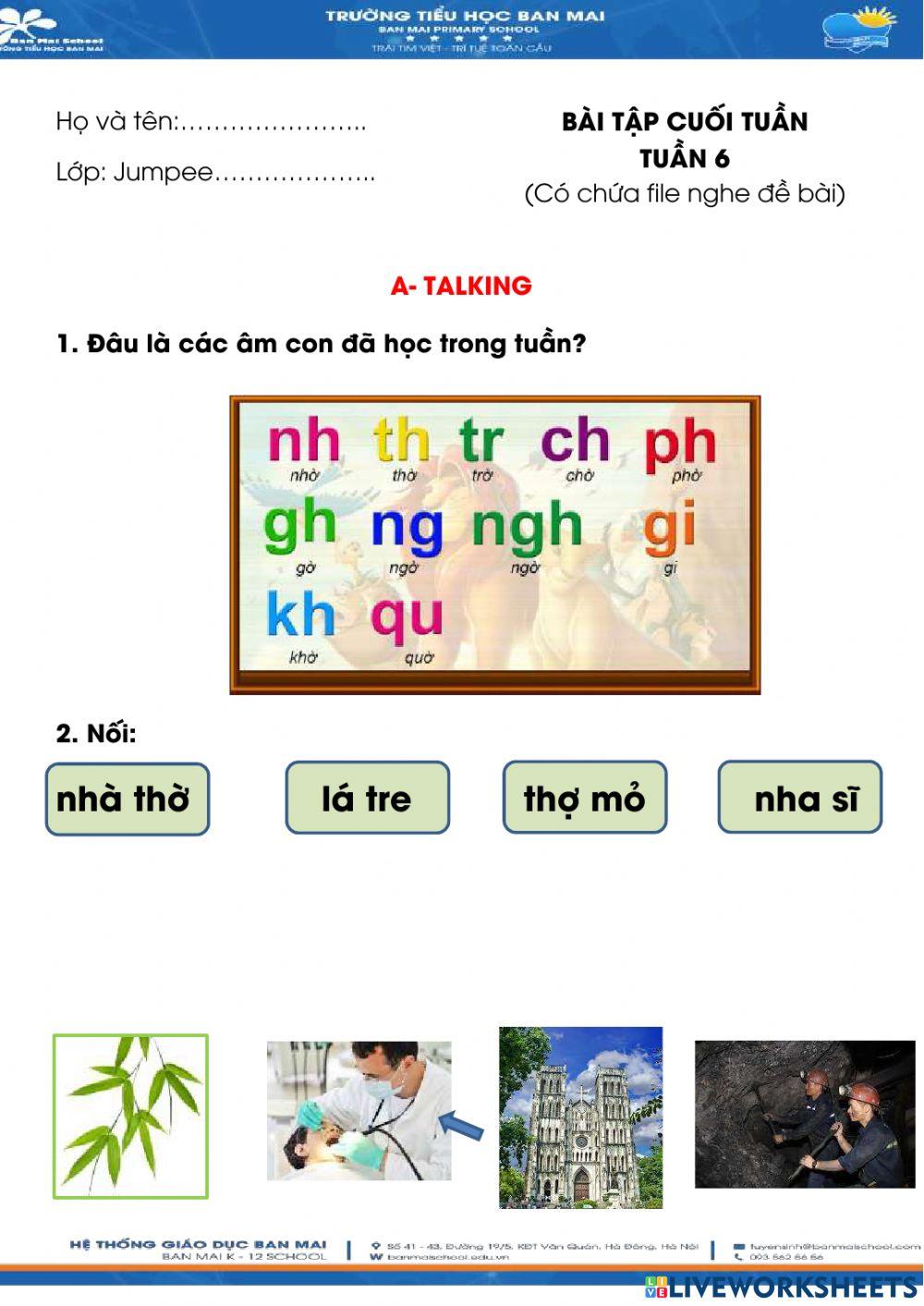 Bài tập cuối tuần 6