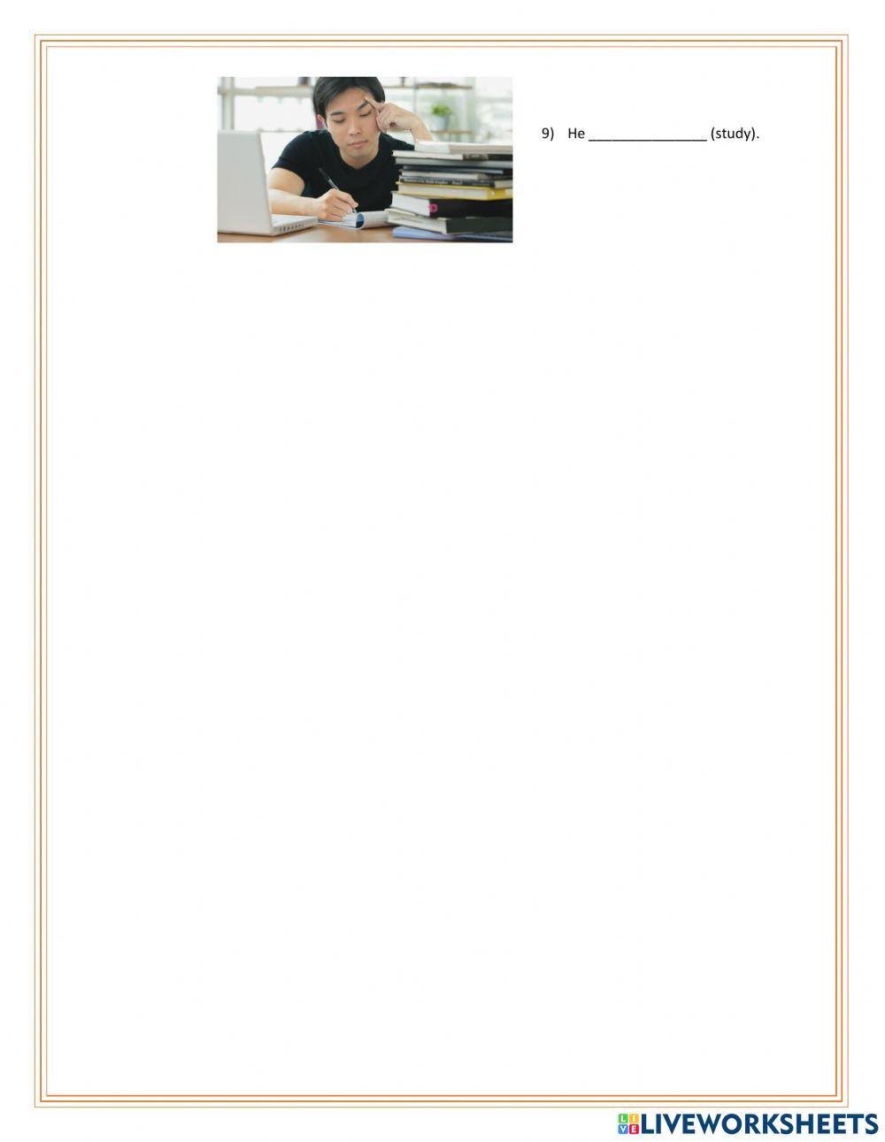 Complete the sentences in Present Continuous