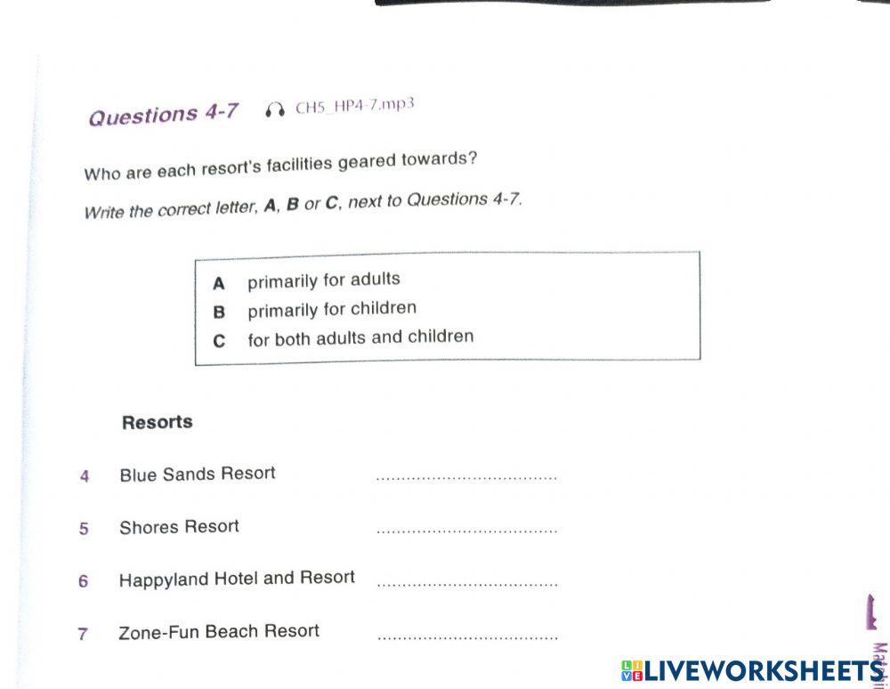Hacker lisistening chapter 5 matching