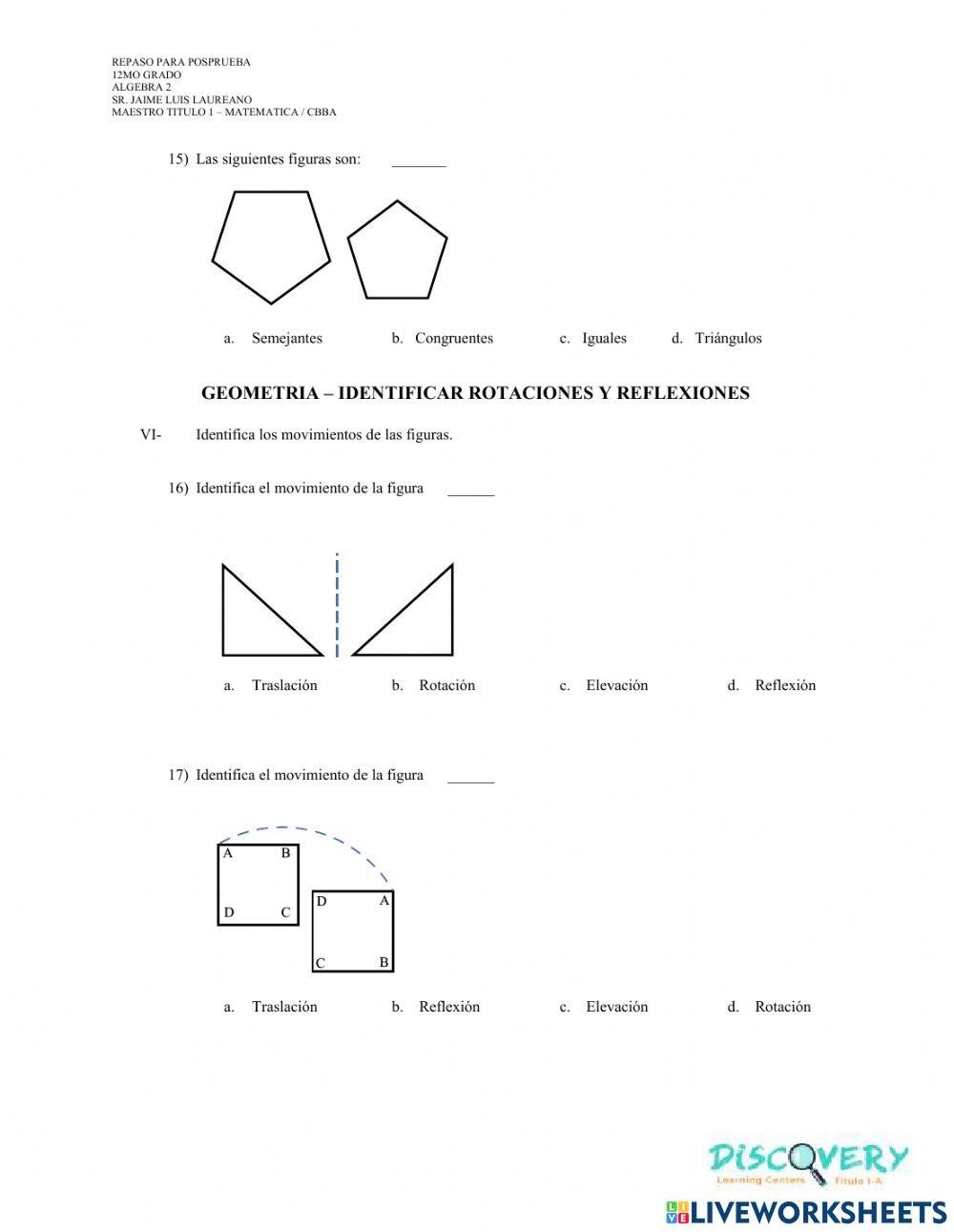 Repaso PosPrueba 9no Grado