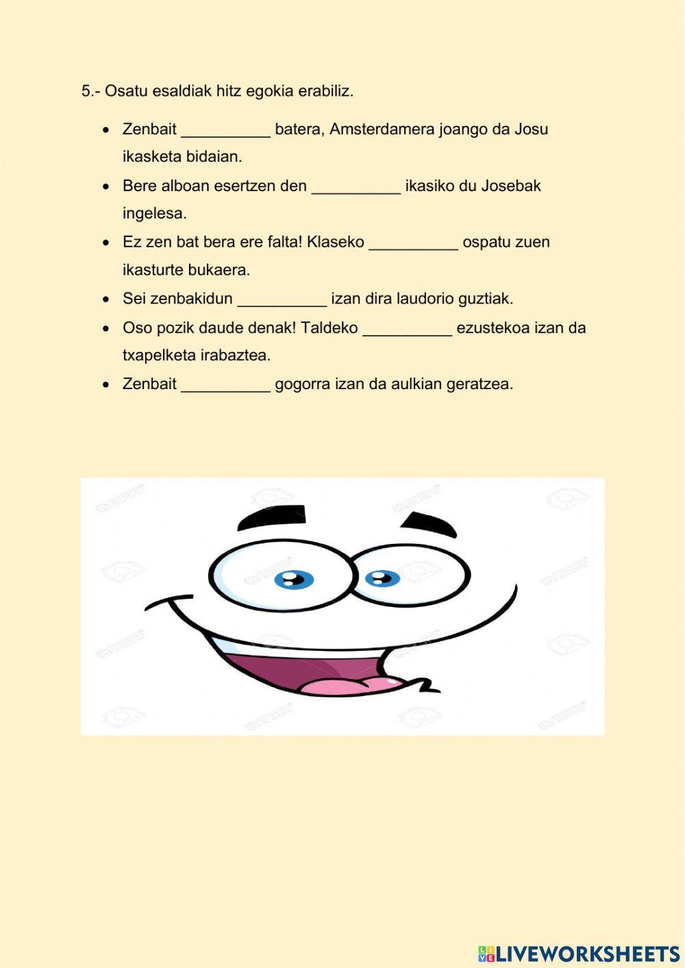 Deklinabidea:Norentzat,Norekin-Zertaz....