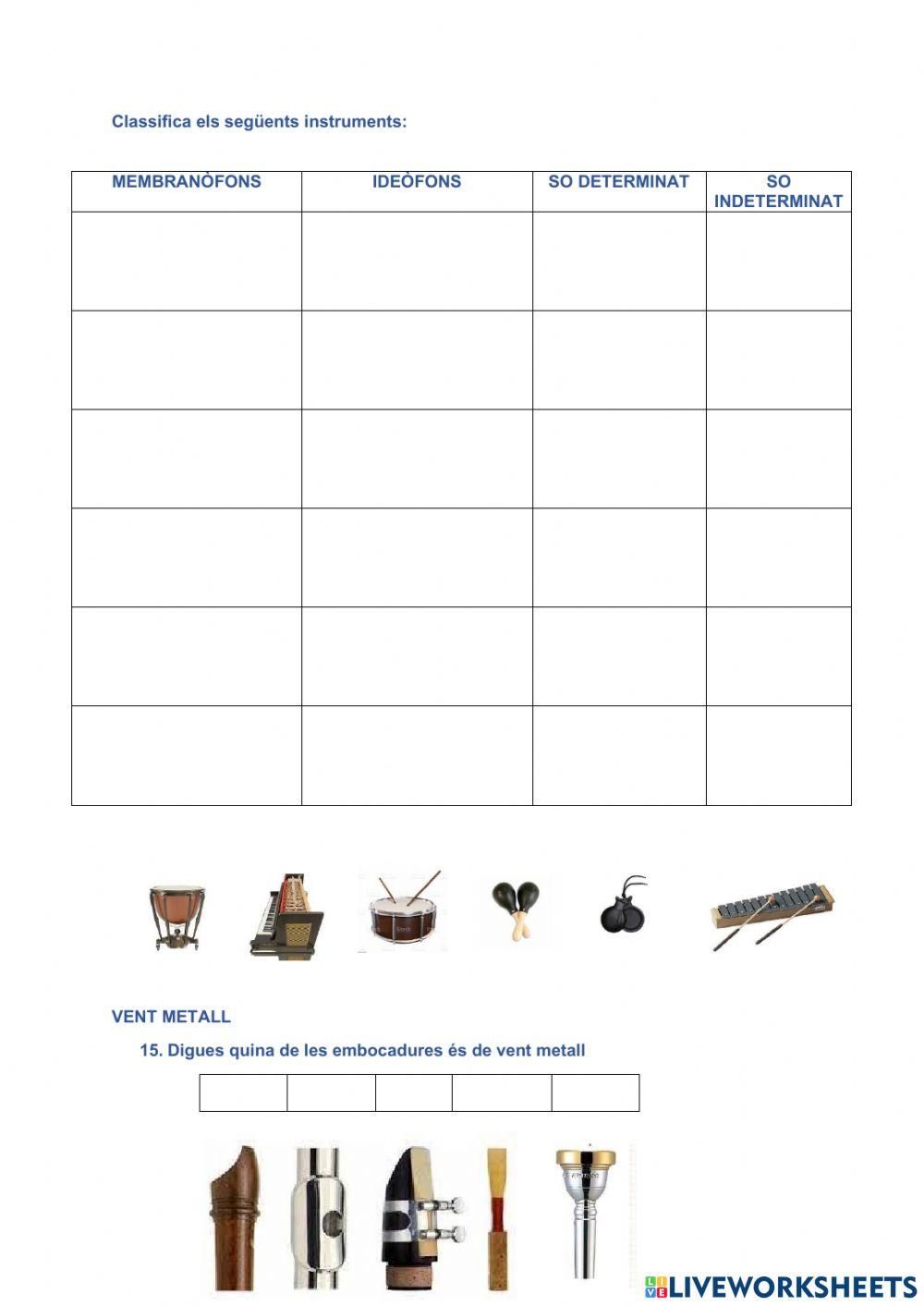 Fitxa 3 unitat 4 percussió