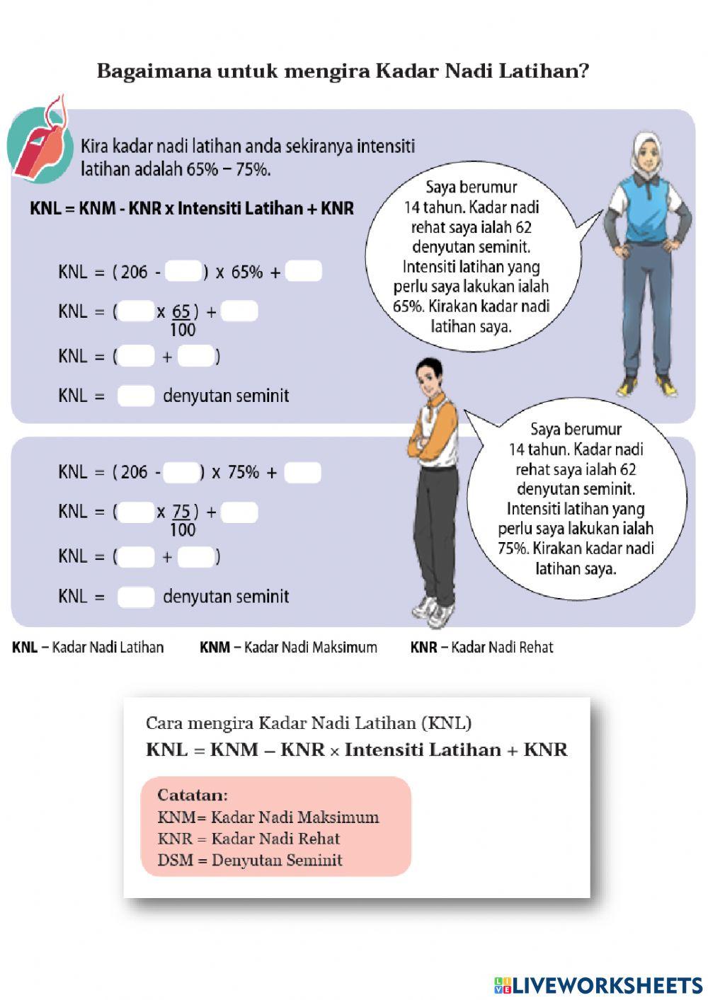 Kadar nadi latihan (knl)