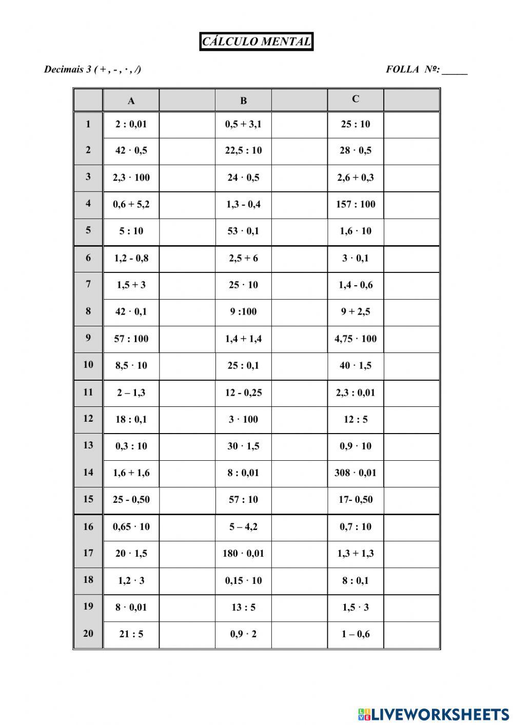 Decimais 3
