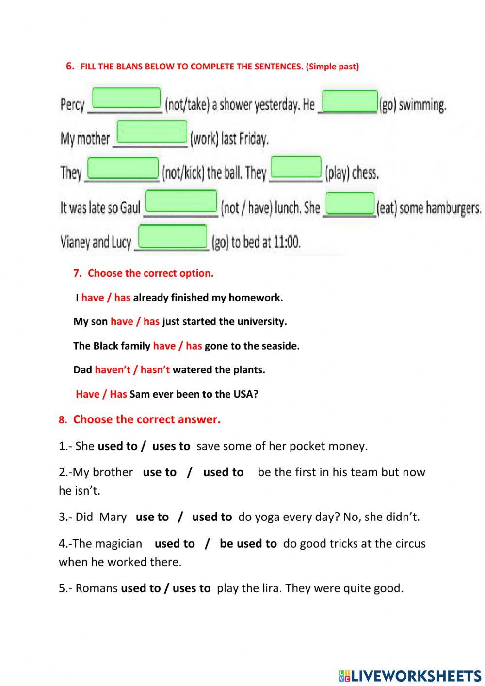 Tenth lesson supletorio