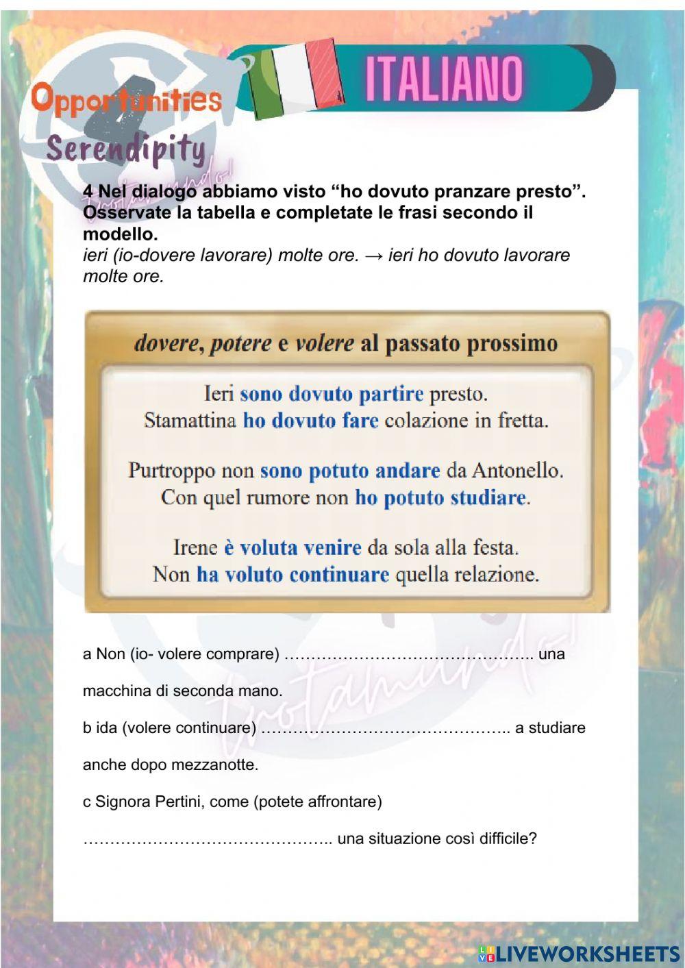 Progetto italiano clase 18