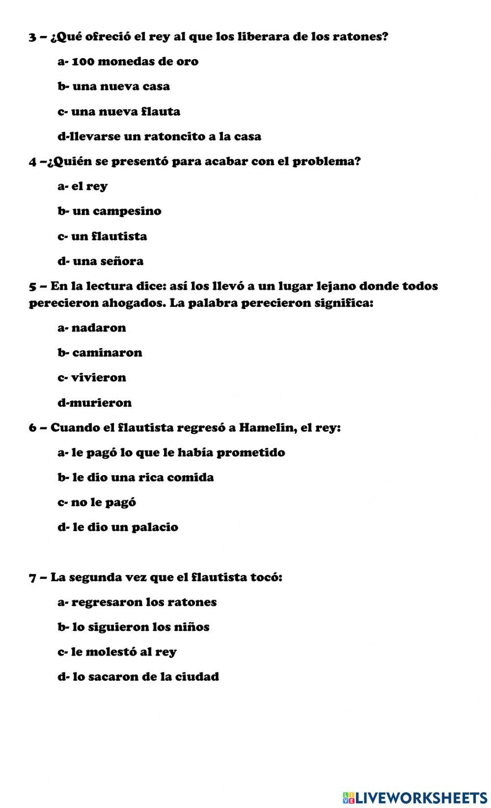 Audiolectura El flautista de Hamelin
