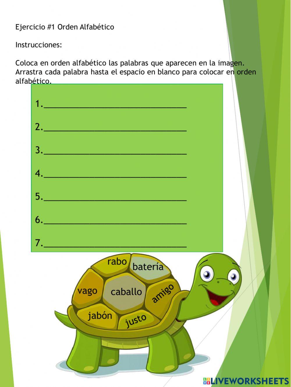 Ejercicio -1 Orden Alfabético