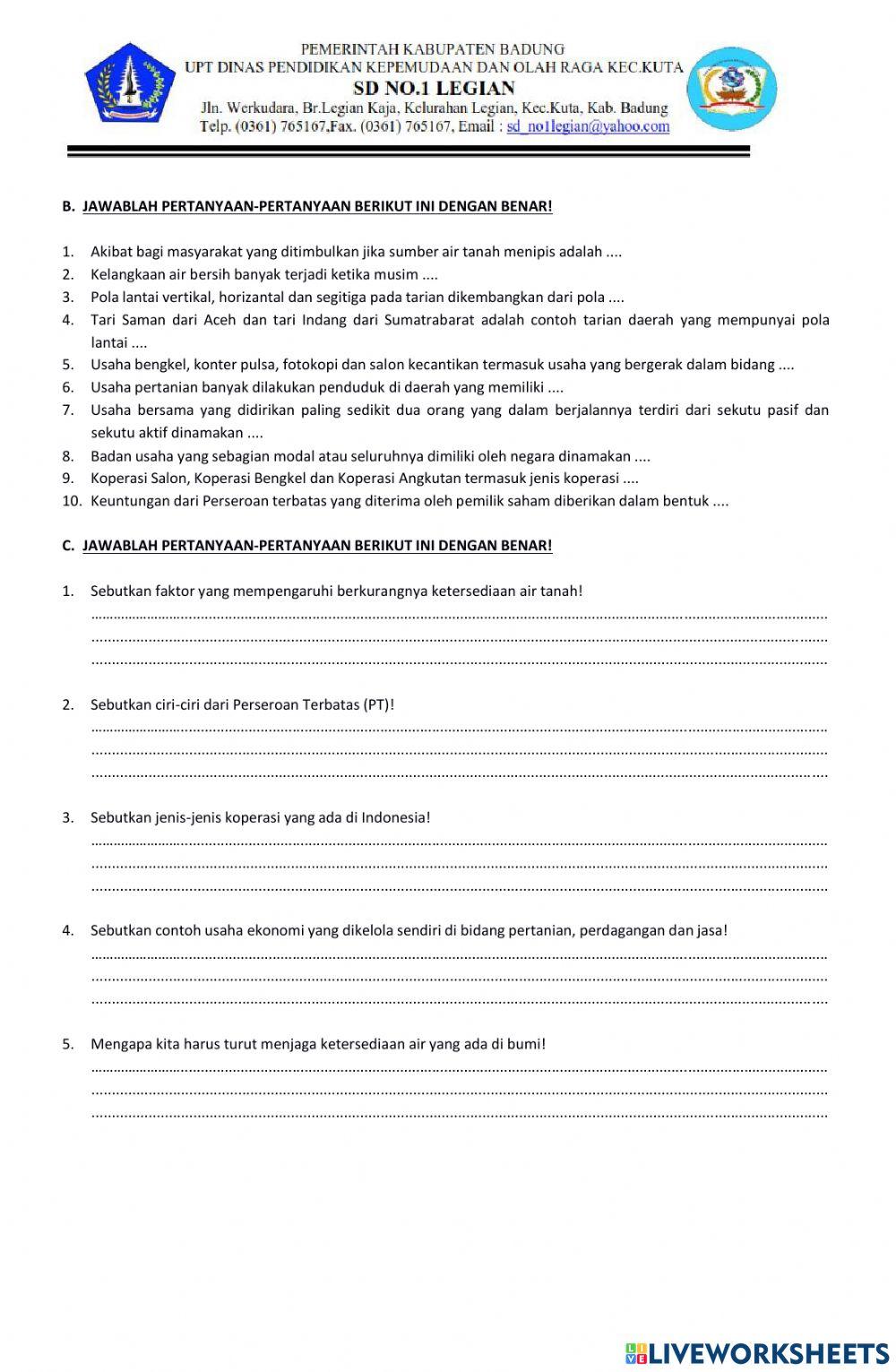 Ulangan tema 8 sub 2