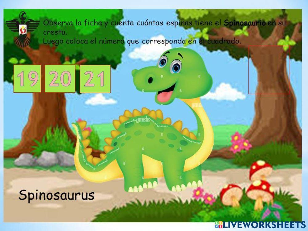 Cuenta hasta el 21 con los dinosaurios