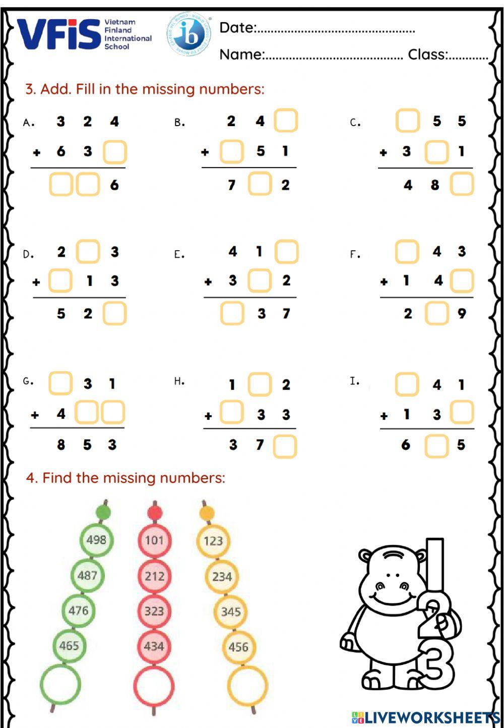 Adding 3-digit numbers