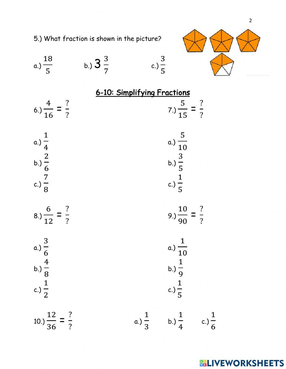 Math test online pdf worksheet | Live Worksheets