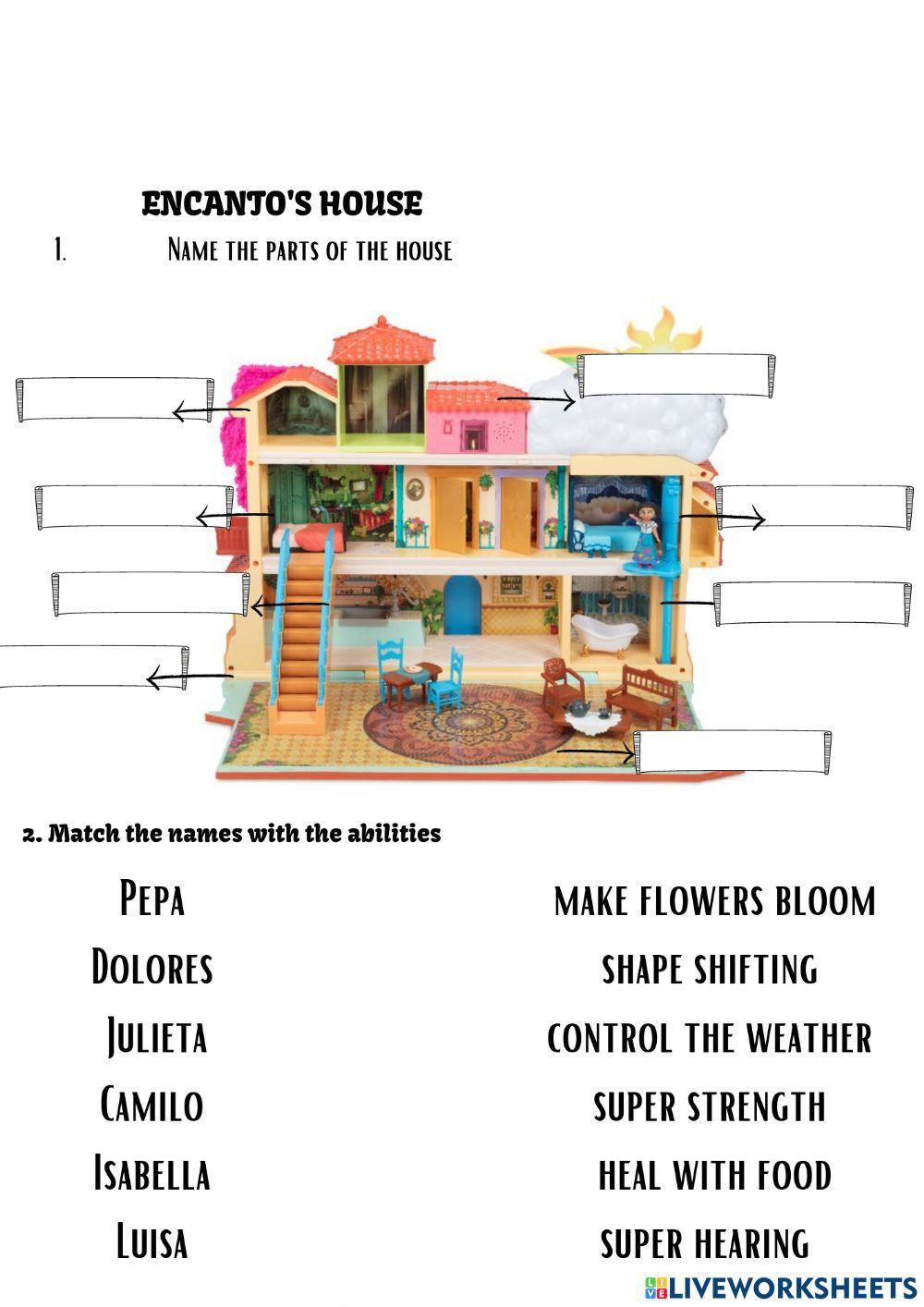 Encanto online exercise for Live Worksheets Encanto online exercise for Live Worksheets