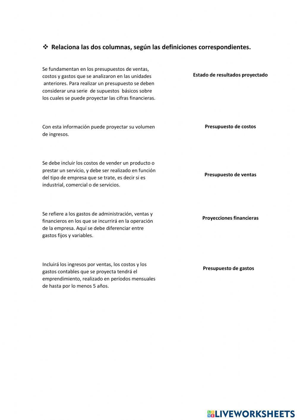 Proyecciones financieras