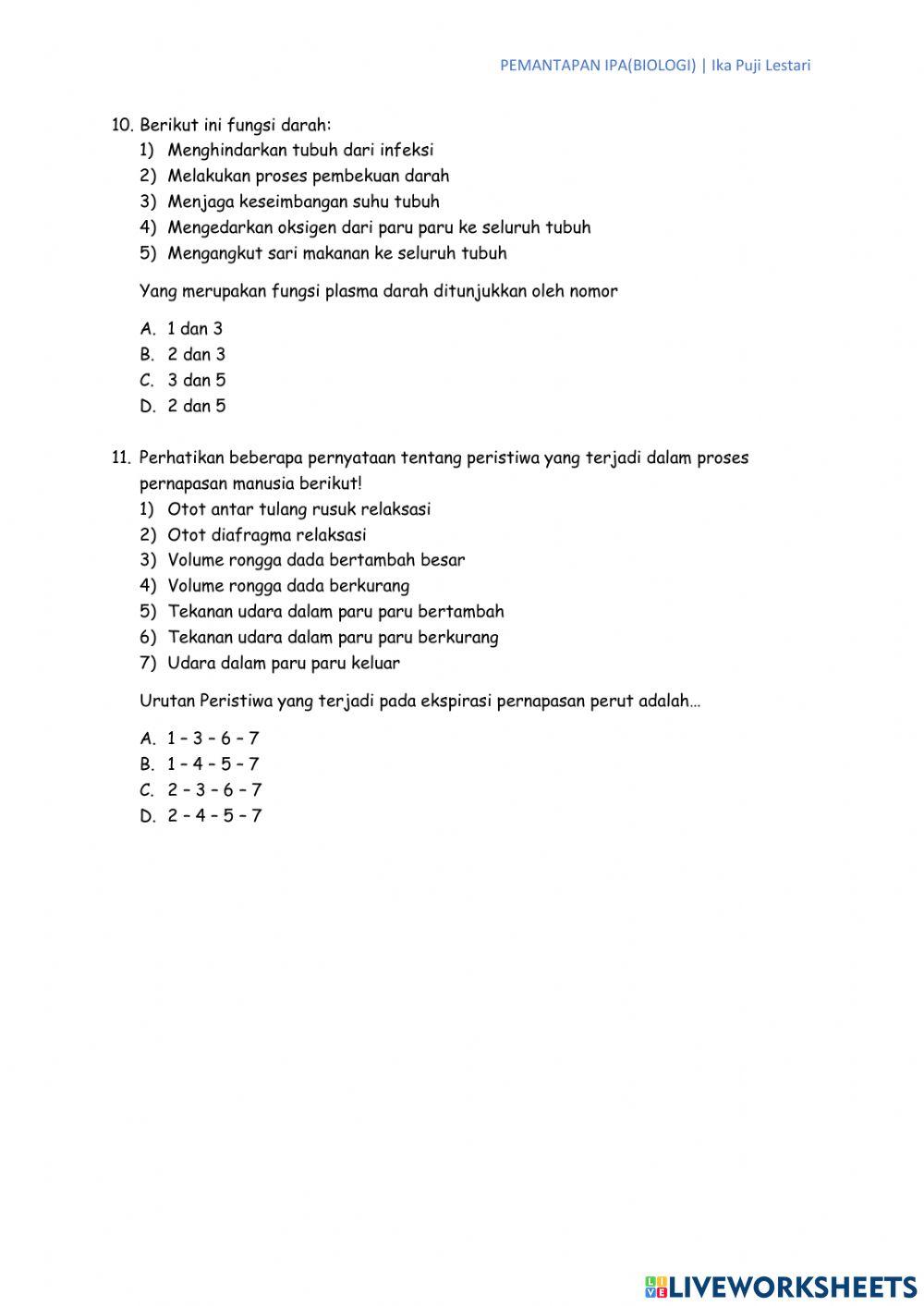 Pemantapan IPA BIologi