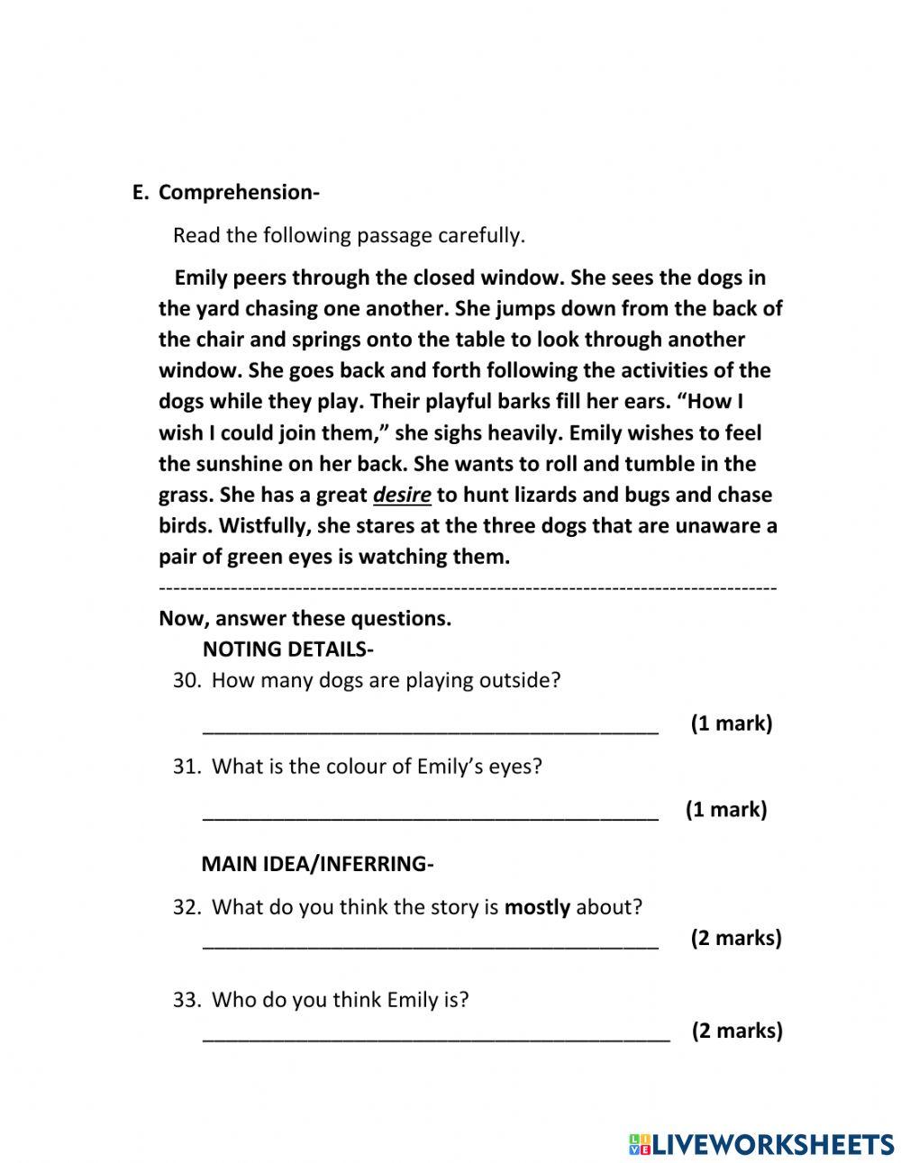 Easter term test lang. arts