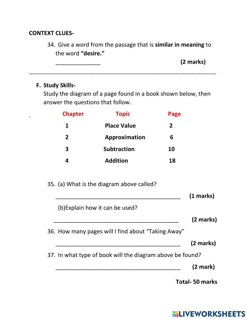 Easter term test lang. arts