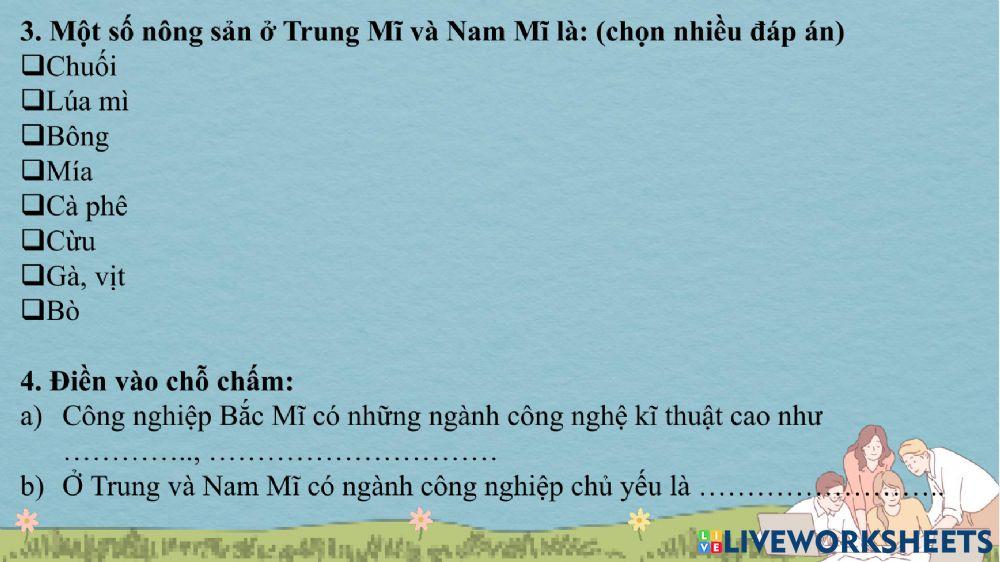 Châu Mĩ (Tiếp)