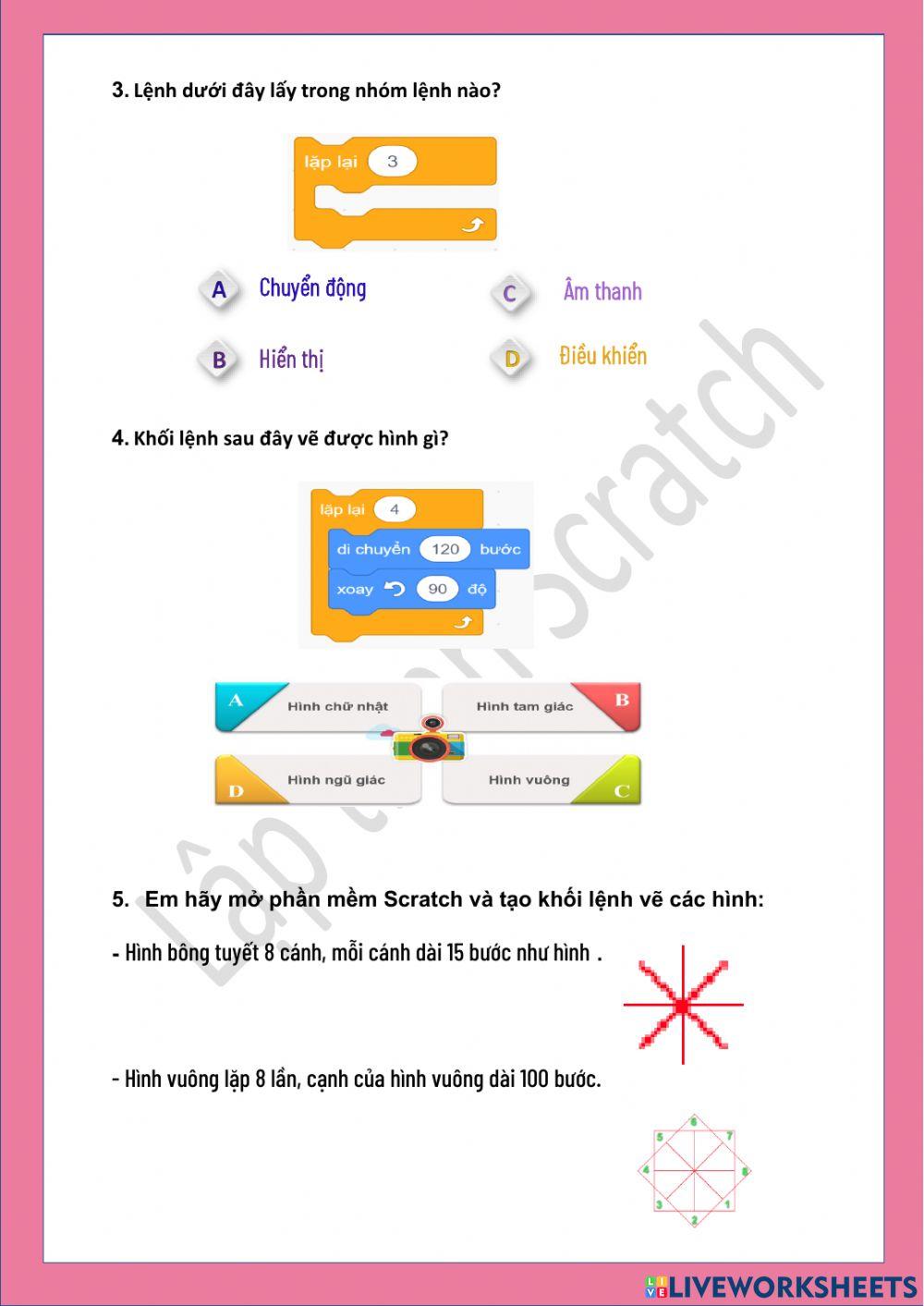 Tin học lớp 4-Tuần 28-Bài 4: Lệnh lặp với số lần lặp biết trước