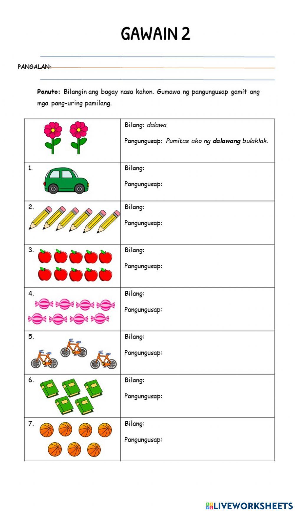 A2 q3w6 aralin 18 pang uring pamilang activities
