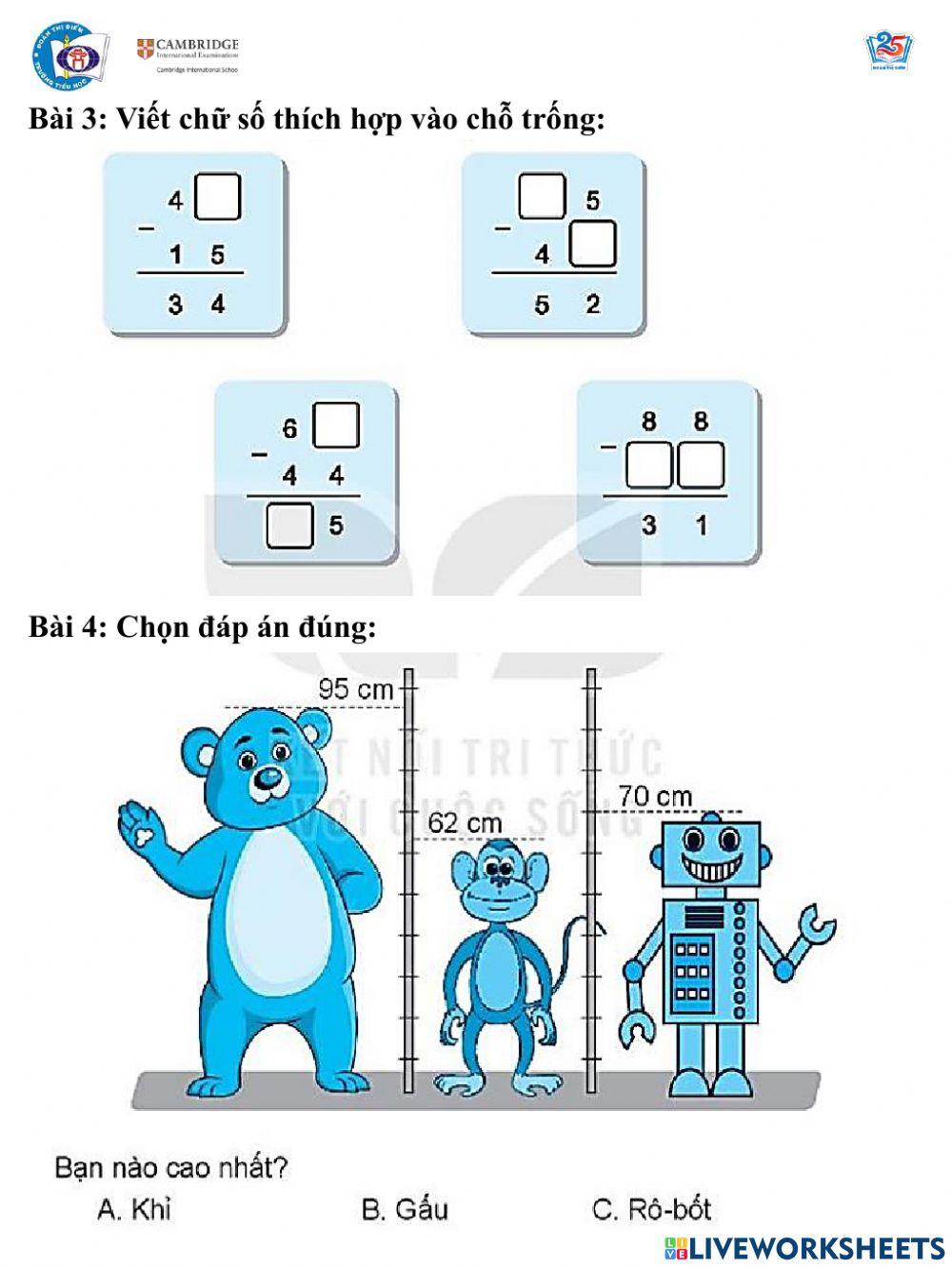 Vbt toán bài 32 tiết 2