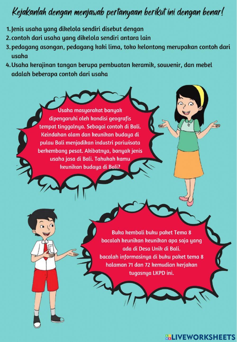 Tema 8 st 2 pb 3 dan 4 kelas v