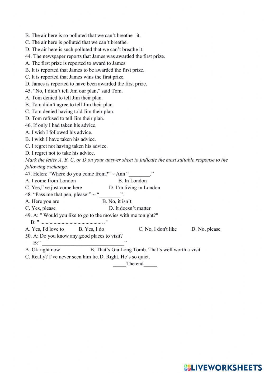 Tuyen sinh 10 test 1