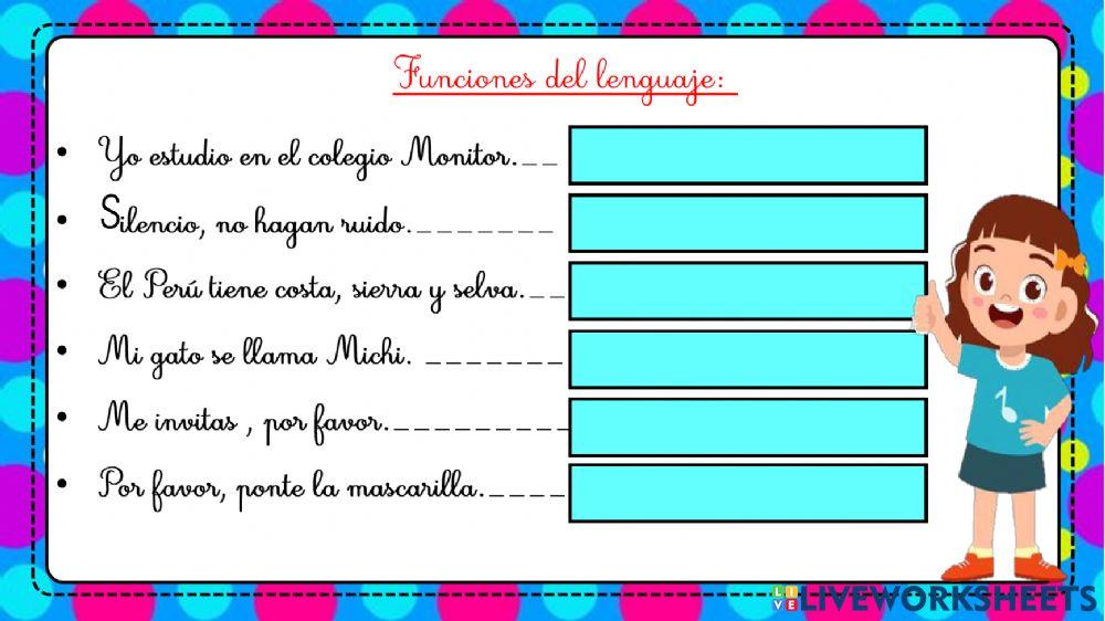 Funciones del lenguaje Funciones del lenguaje