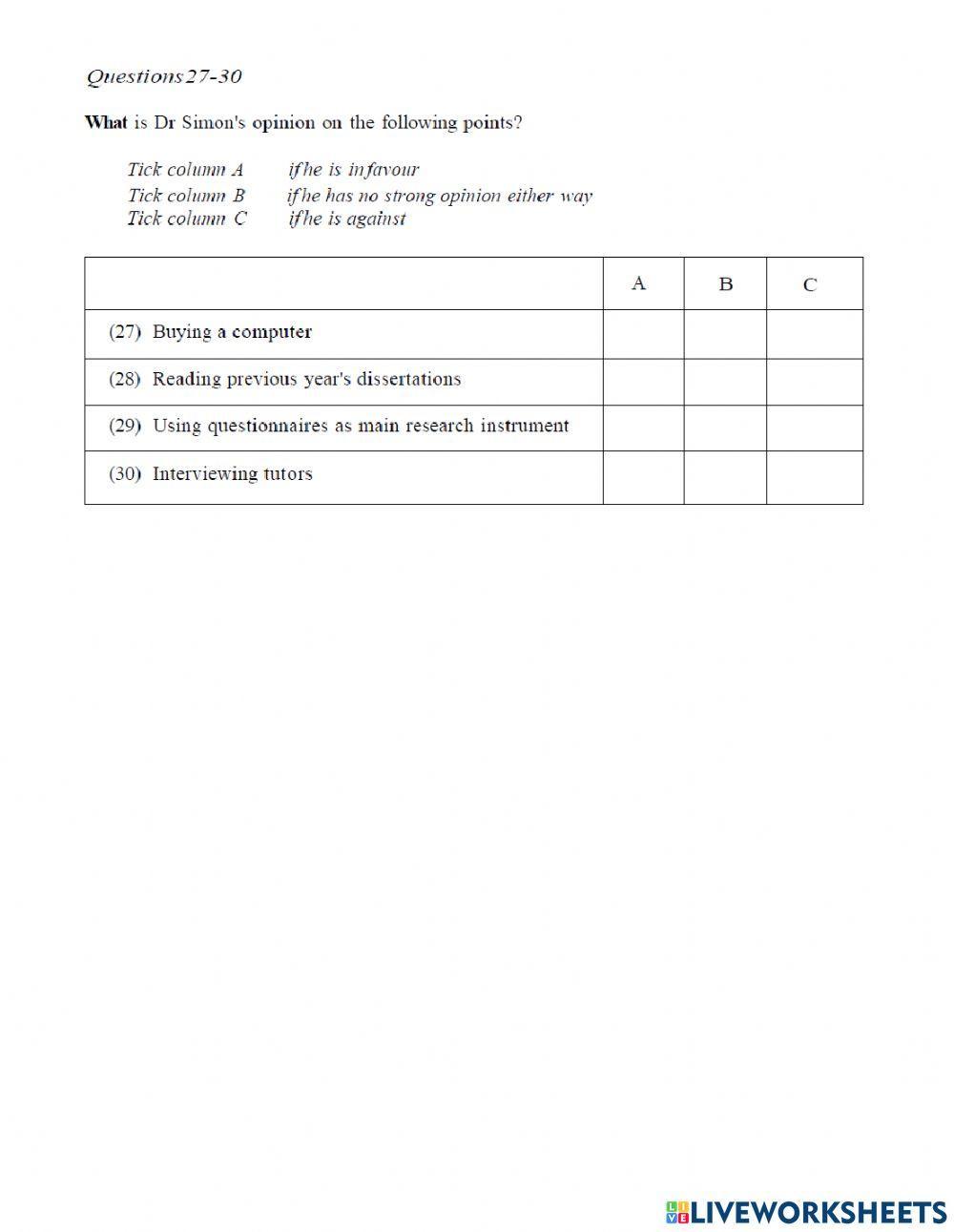 Ielts listening test 3(book 2 part 3)