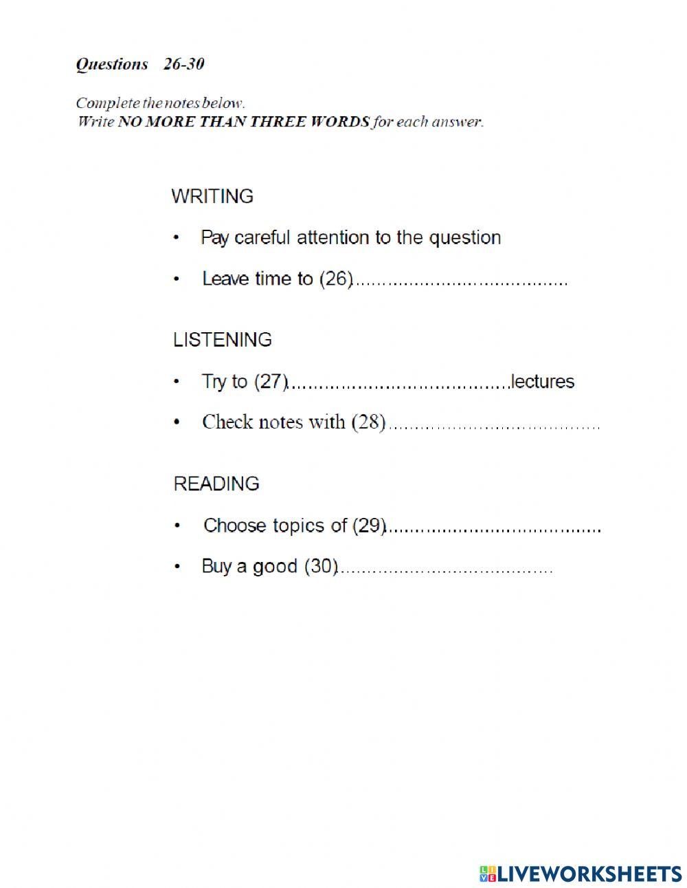 Ielts listening test 4(book 2 part 3)