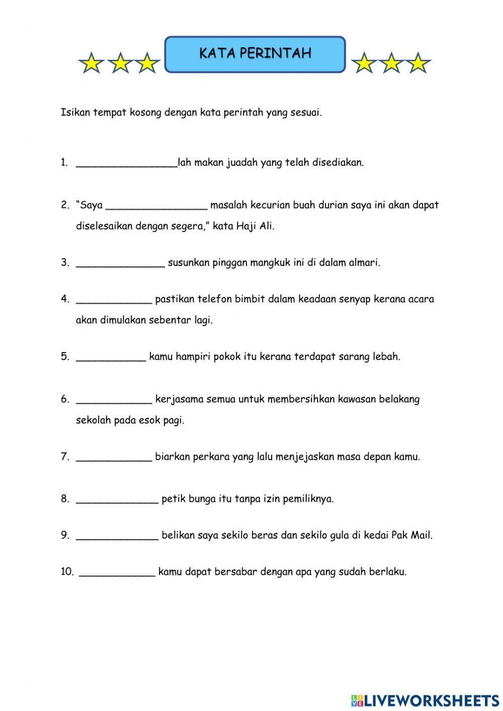 Kata Perintah (aras tinggi)