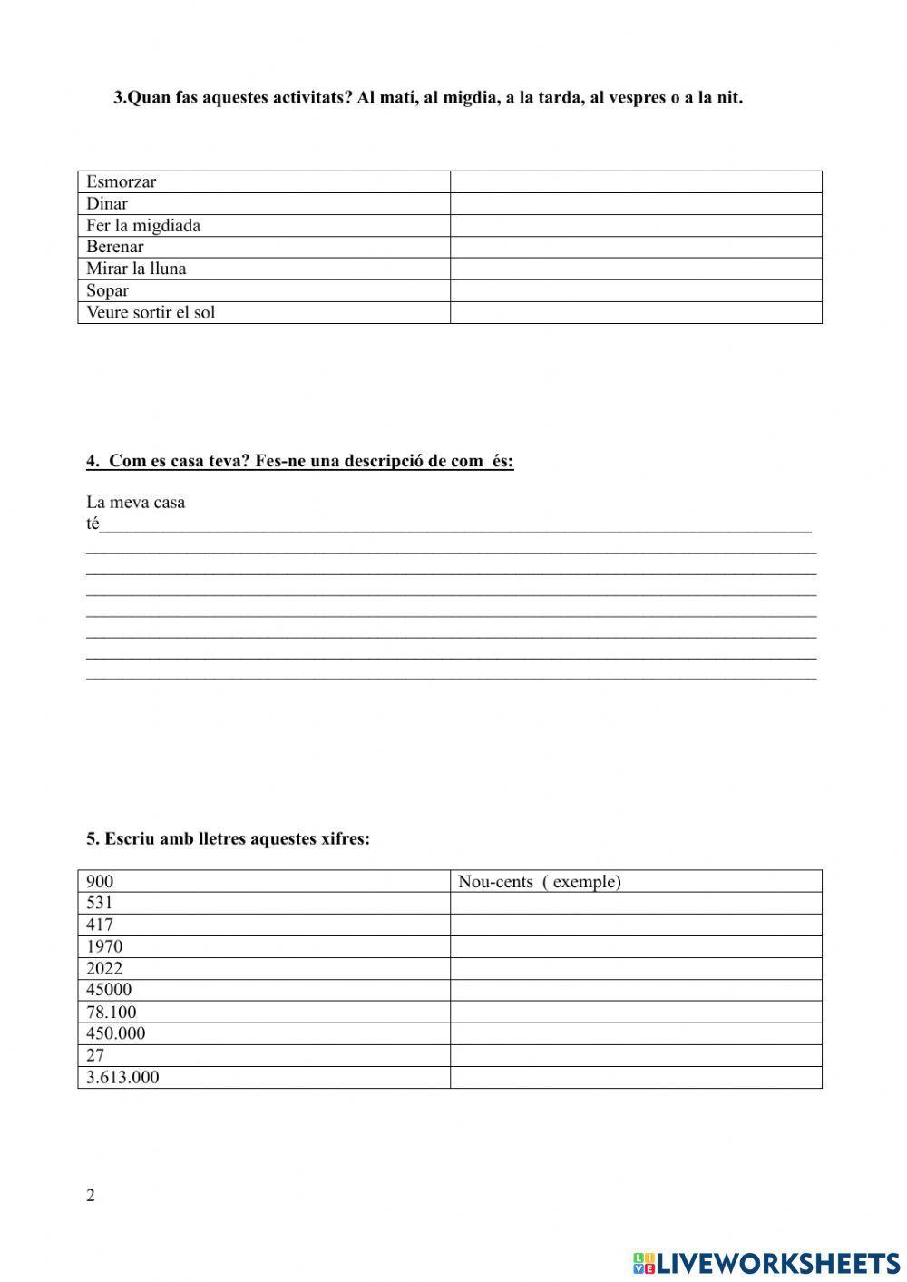 Prova  escrita  acollida