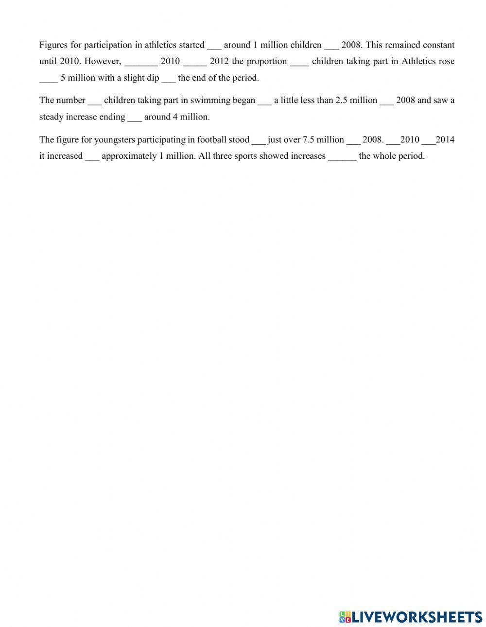 Prepositions in the context of numbers and data