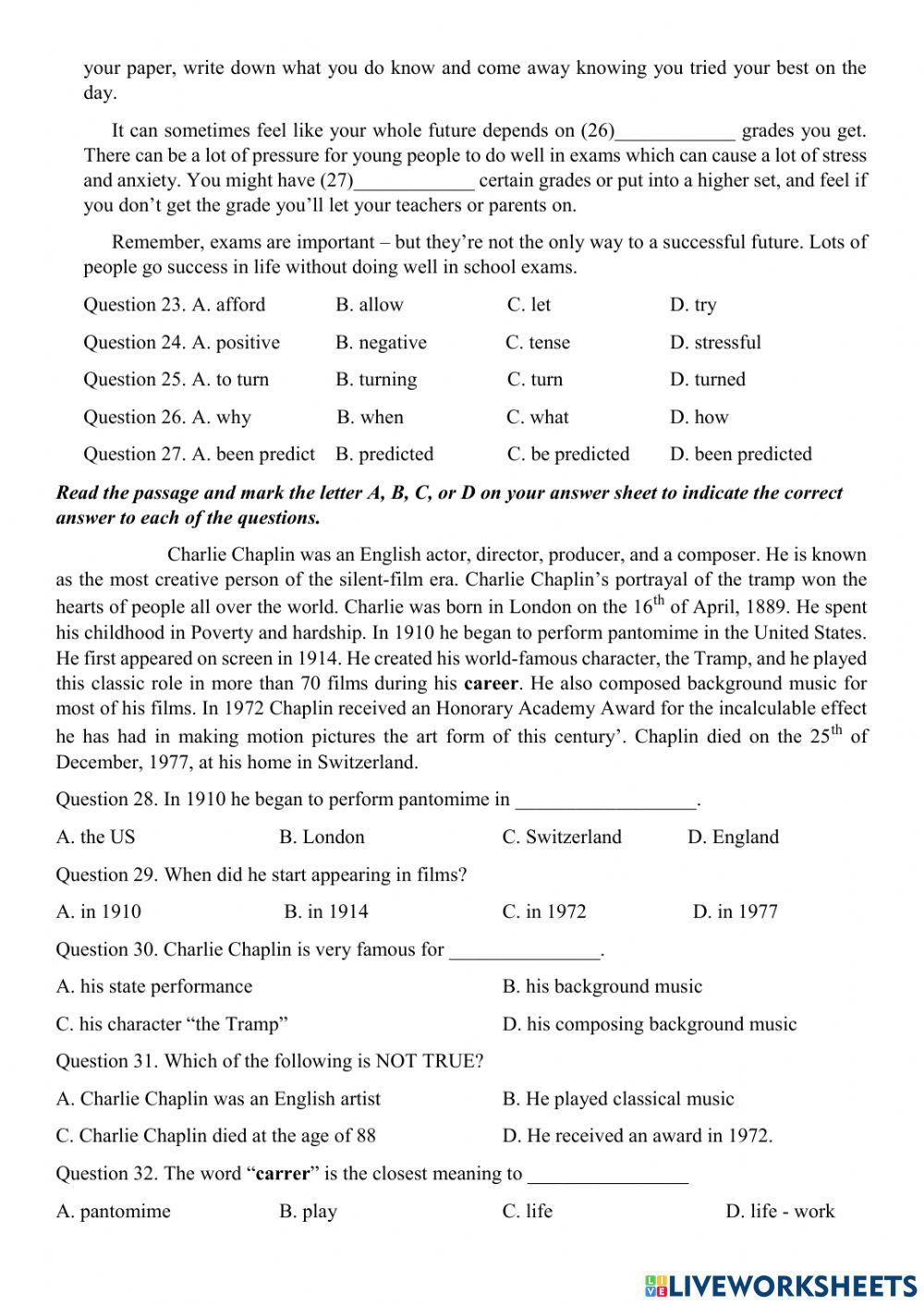 E9 - practice test for 2nd mid term