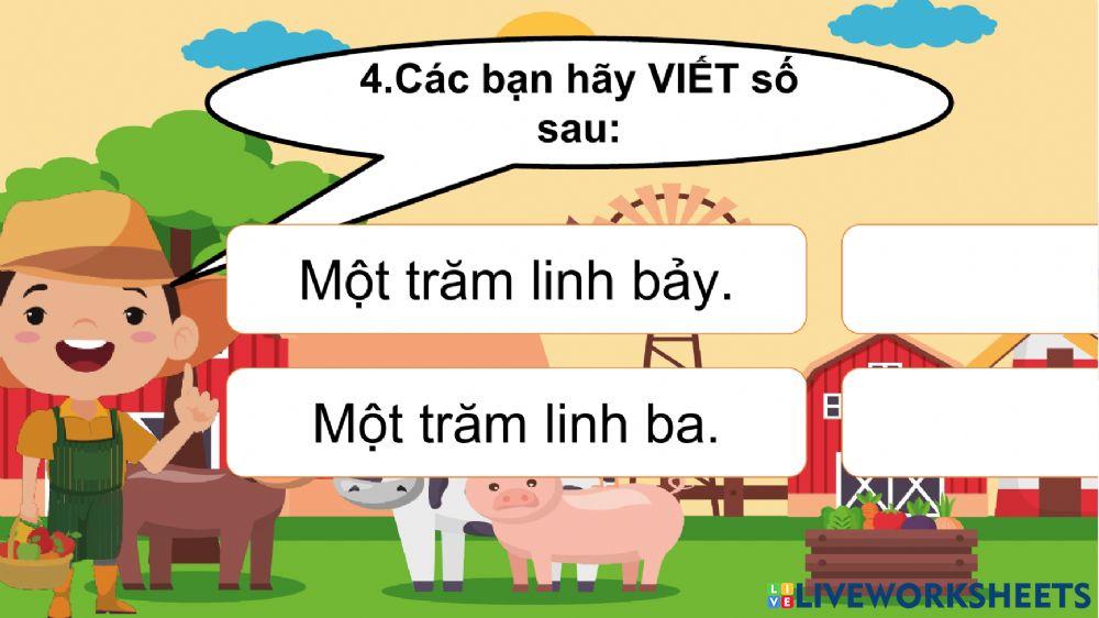 Các số từ 101 tới 110 - phần 2