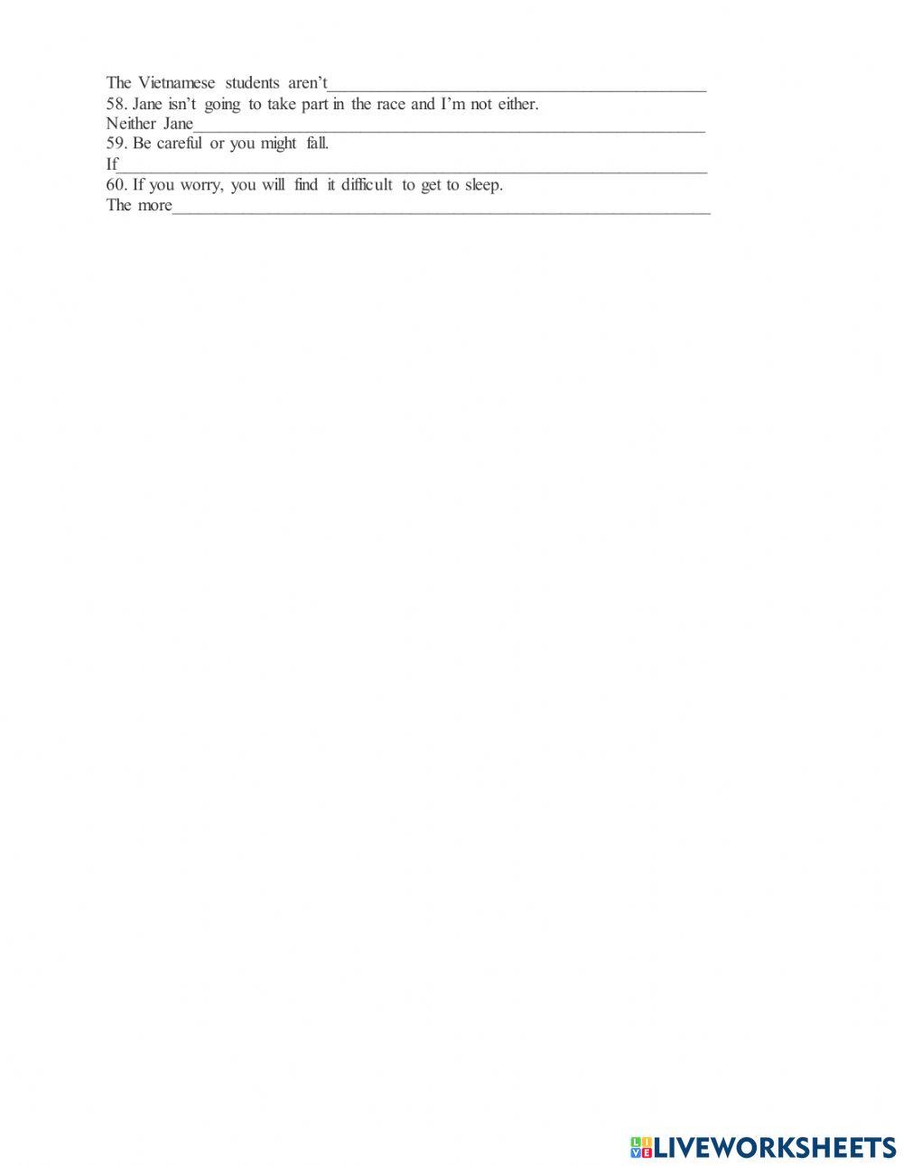 Trial test for grade 9