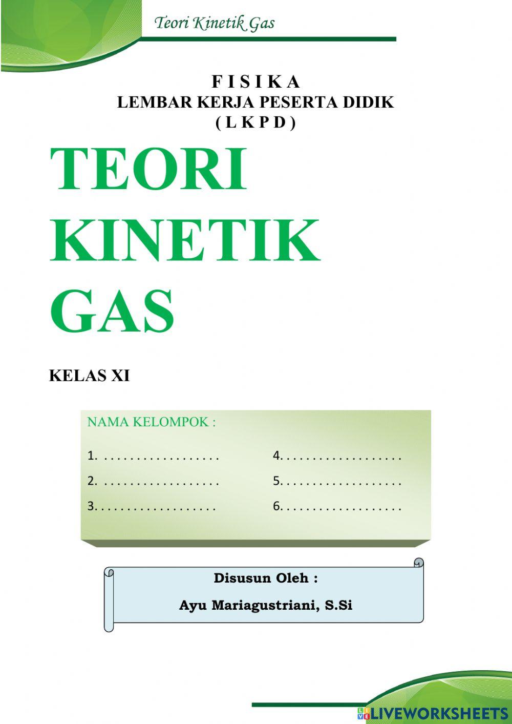 LKPD Teori Kinetik Gas PHET SIMULATION