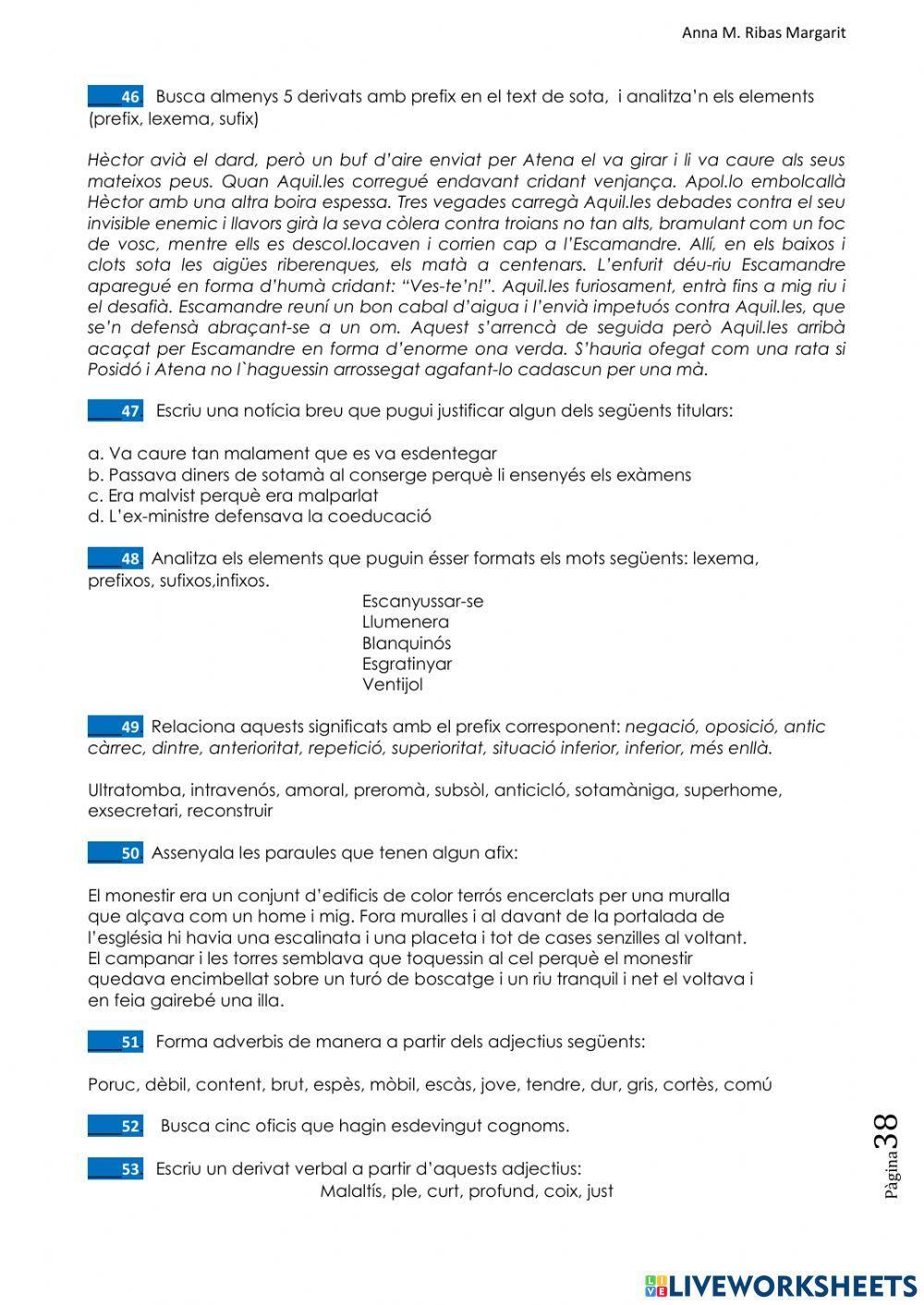 Derivació i composició