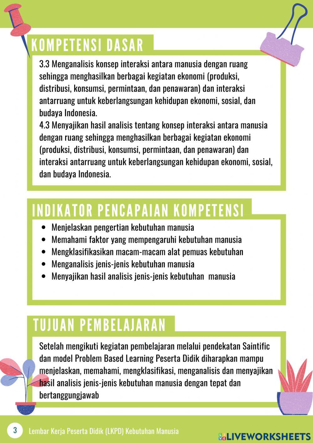 LKPD Kebutuhan Manusia