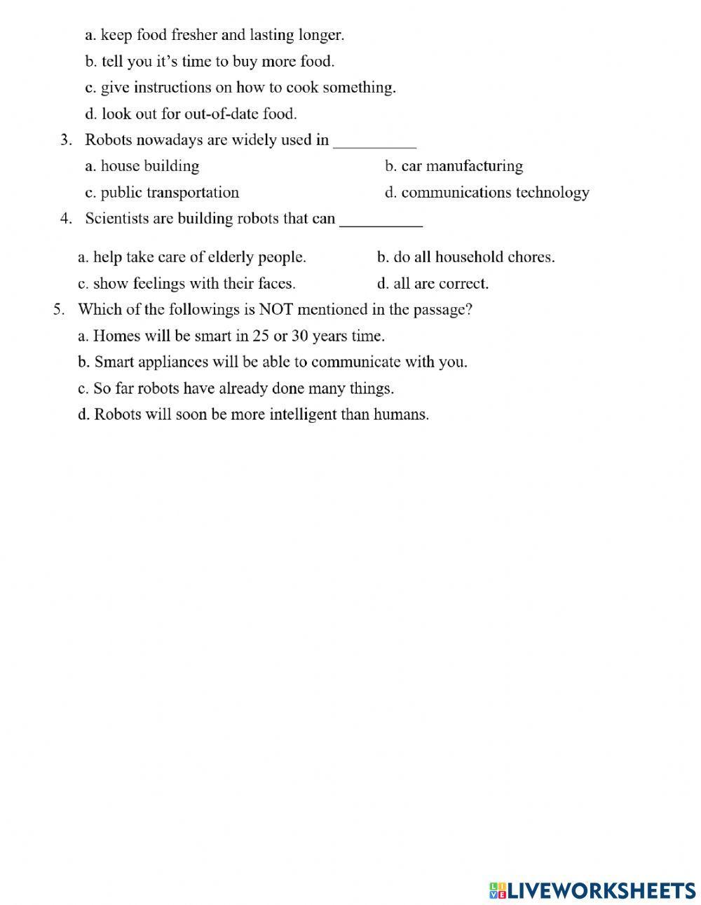 Grade 6 Unit 10 Our houses in the future