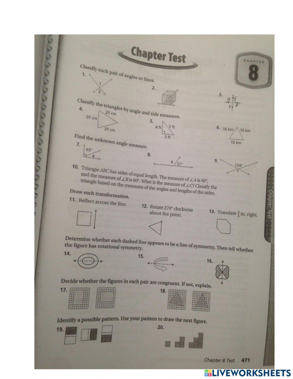 chapter test 8