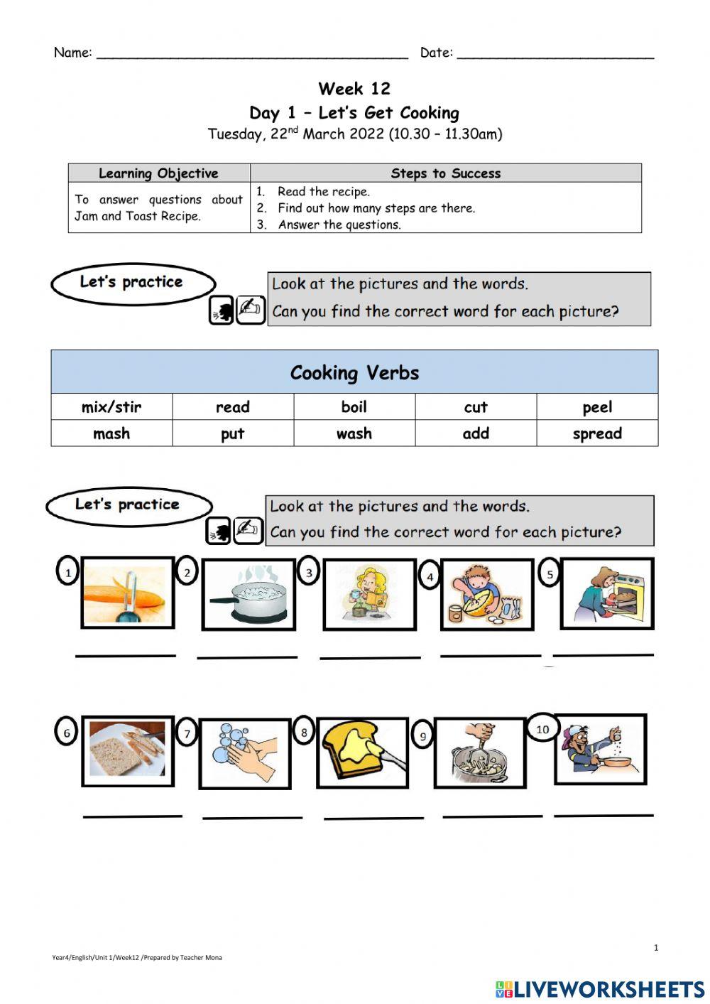 Day 1 - Let's get cooking C