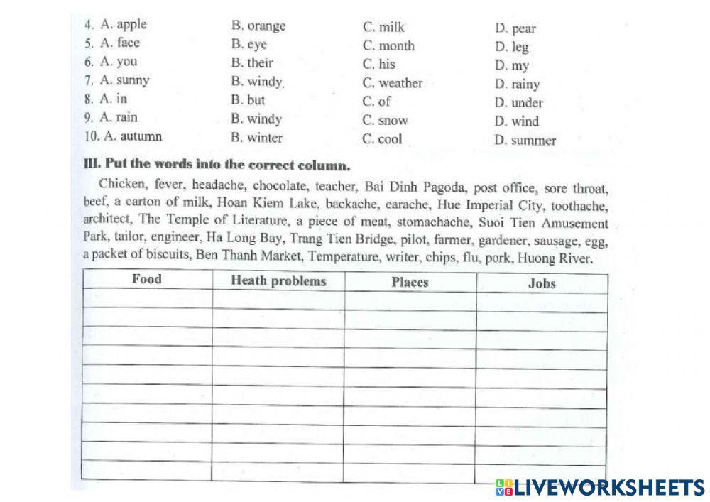 Luyện thi vào lớp 6