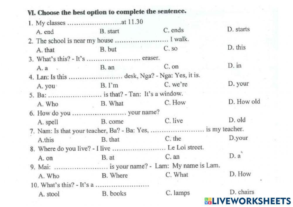 Luyện thi vào lớp 6