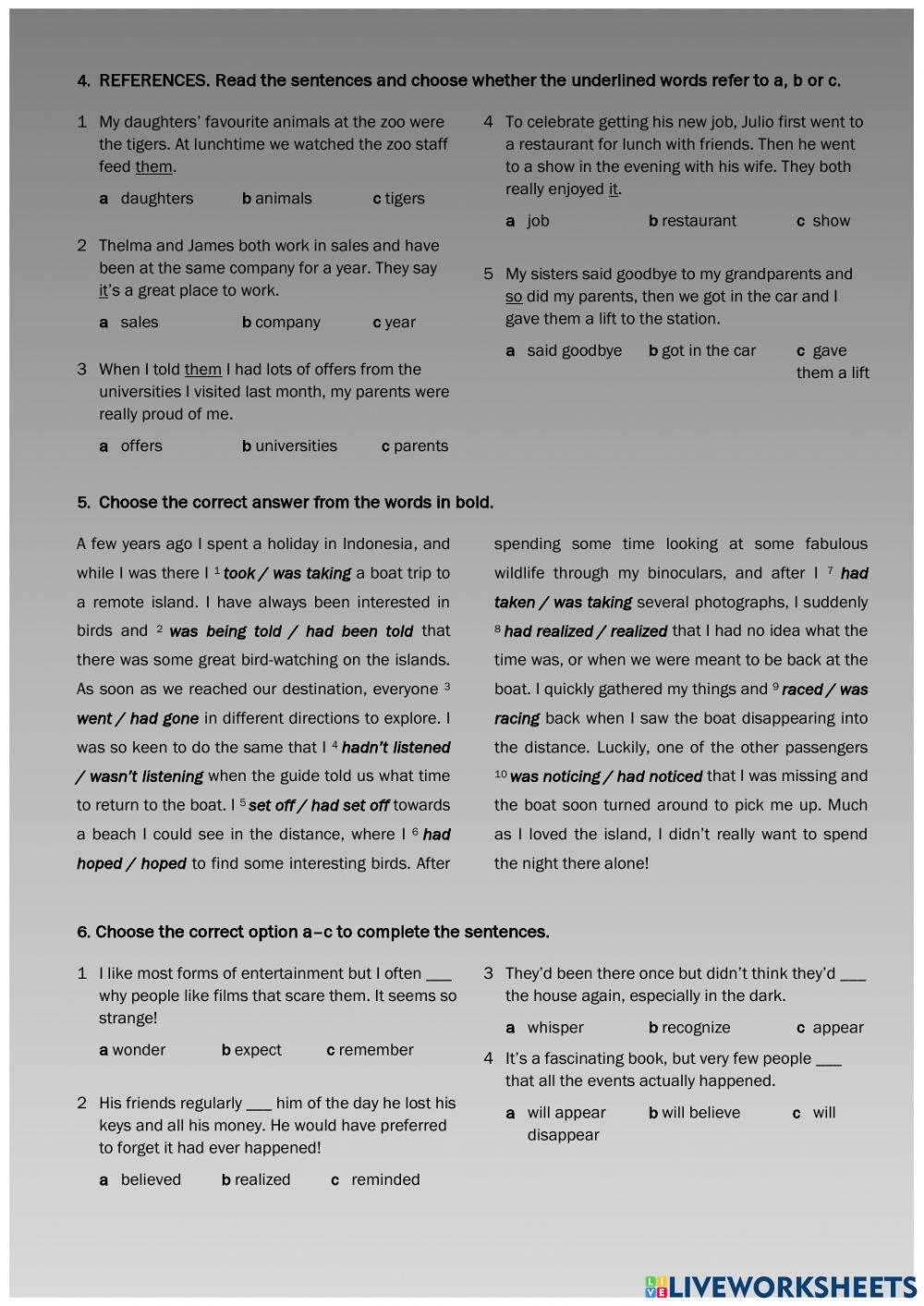 Test units 1 and 2 - INTERMEDIATE B1+