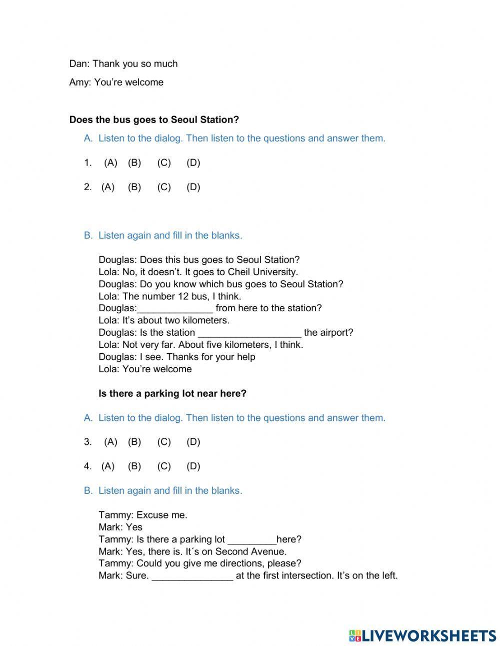 Listening for Directions