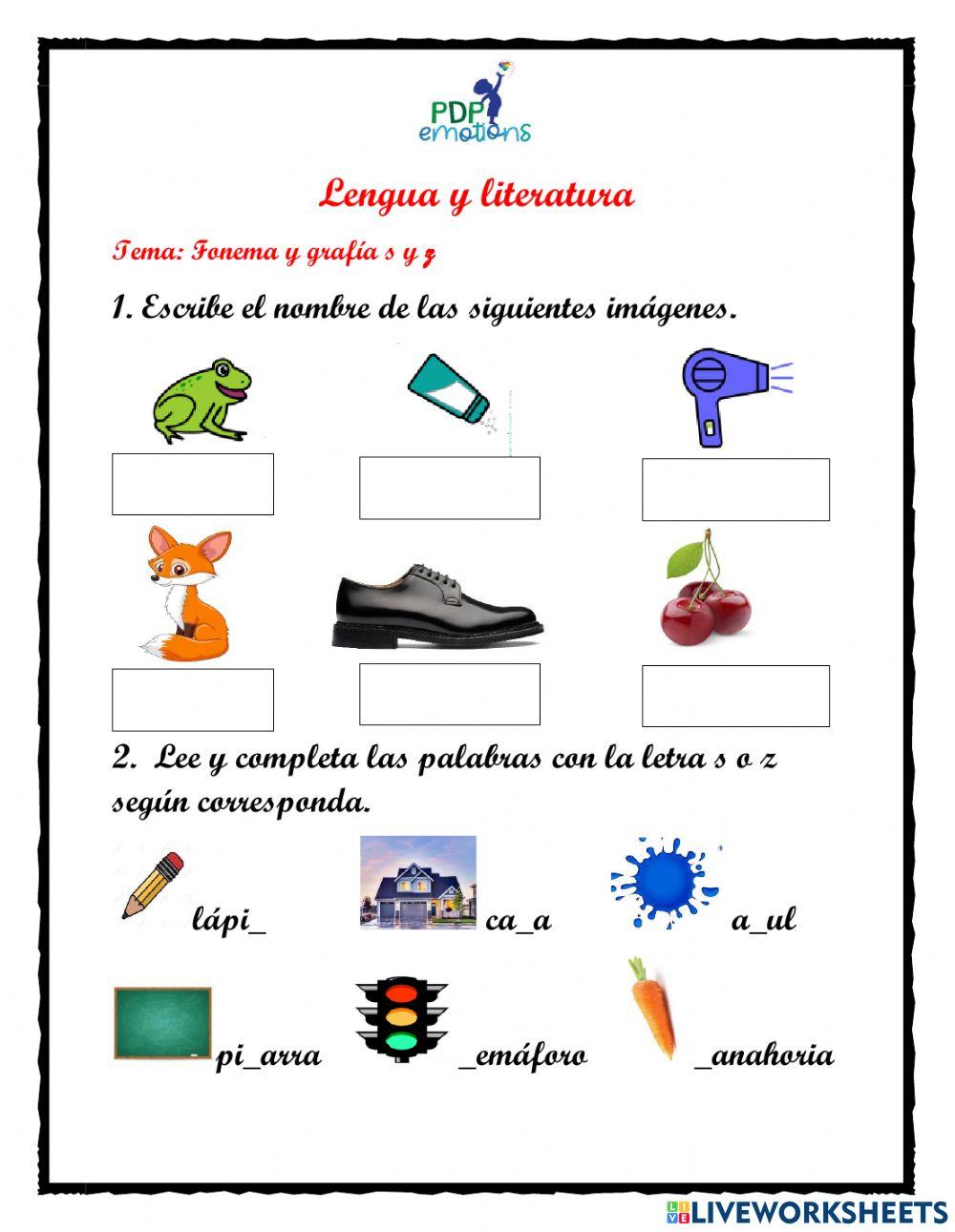 Fonema y grafía s y z