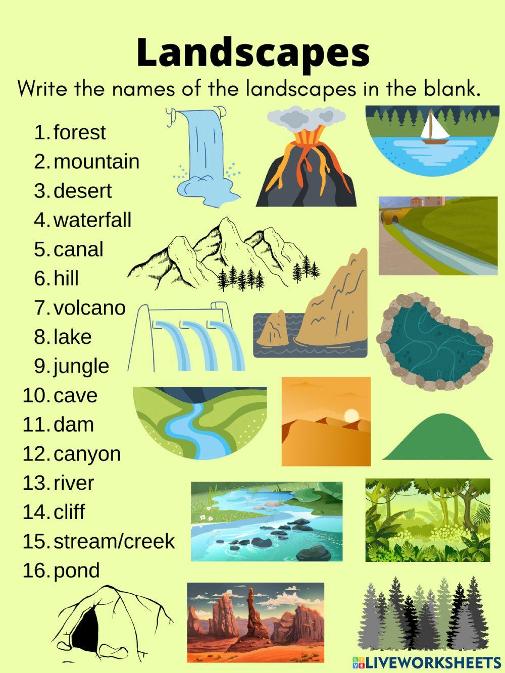 Landscape Vocabulary