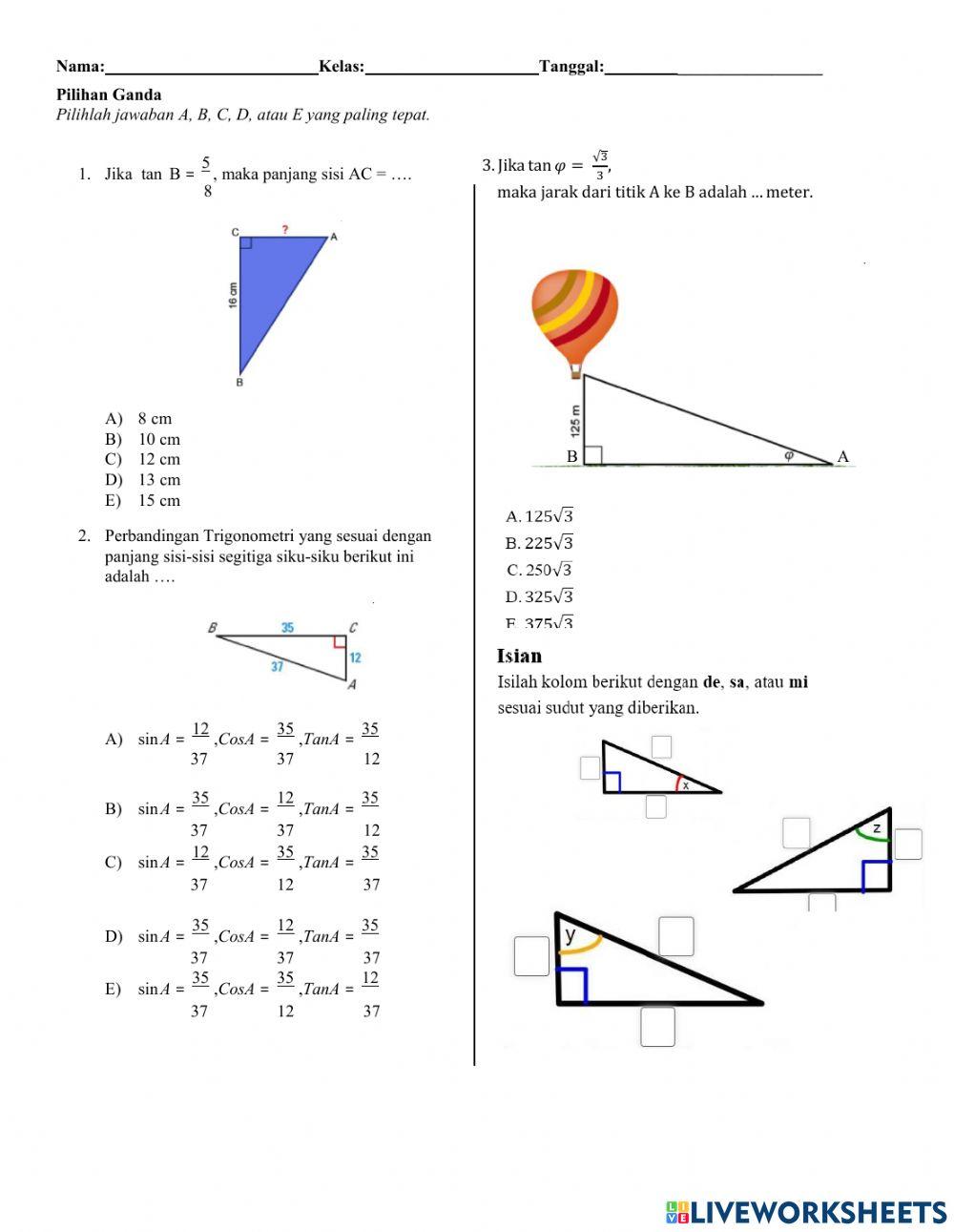Perbandingan Trigonometri
